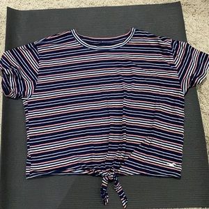 Hollister Navy blue with stripes Shirt. Size Large